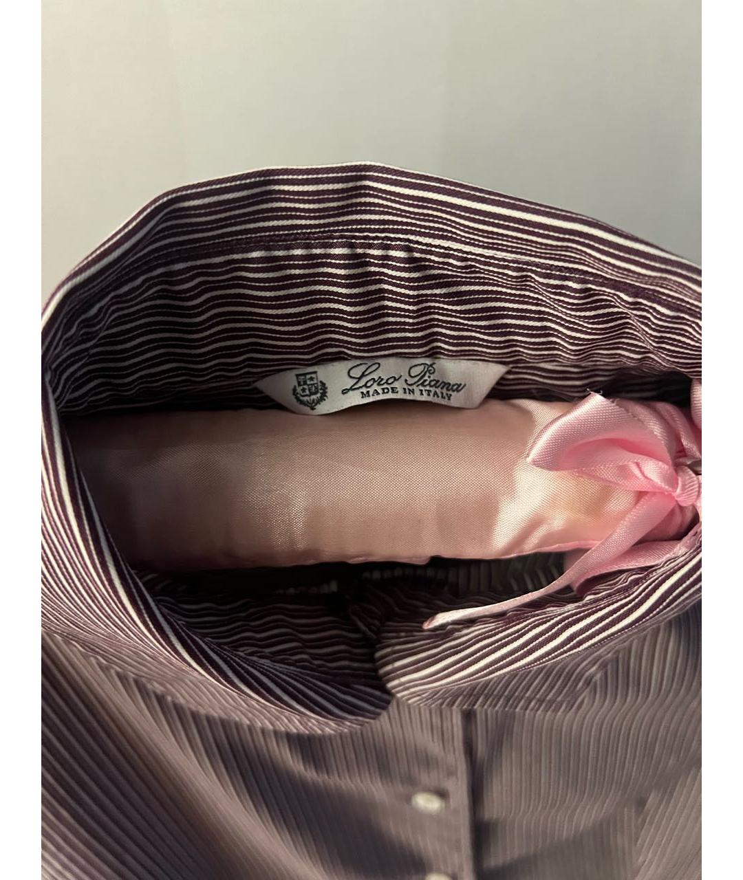 LORO PIANA Фиолетовая хлопковая рубашка, фото 2