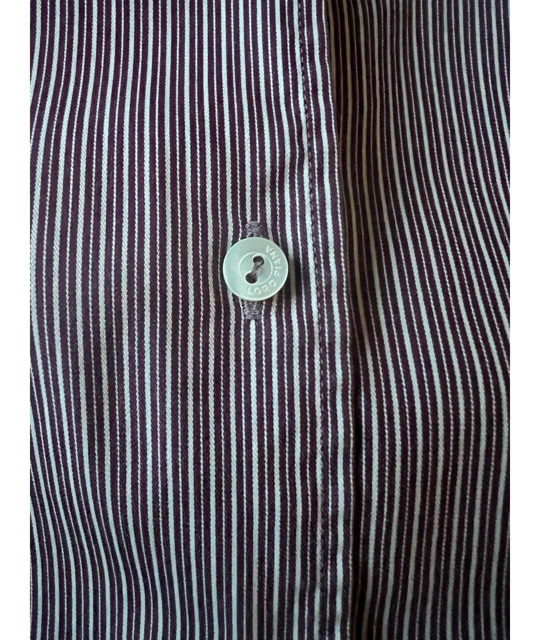 LORO PIANA Фиолетовая хлопковая рубашка, фото 3