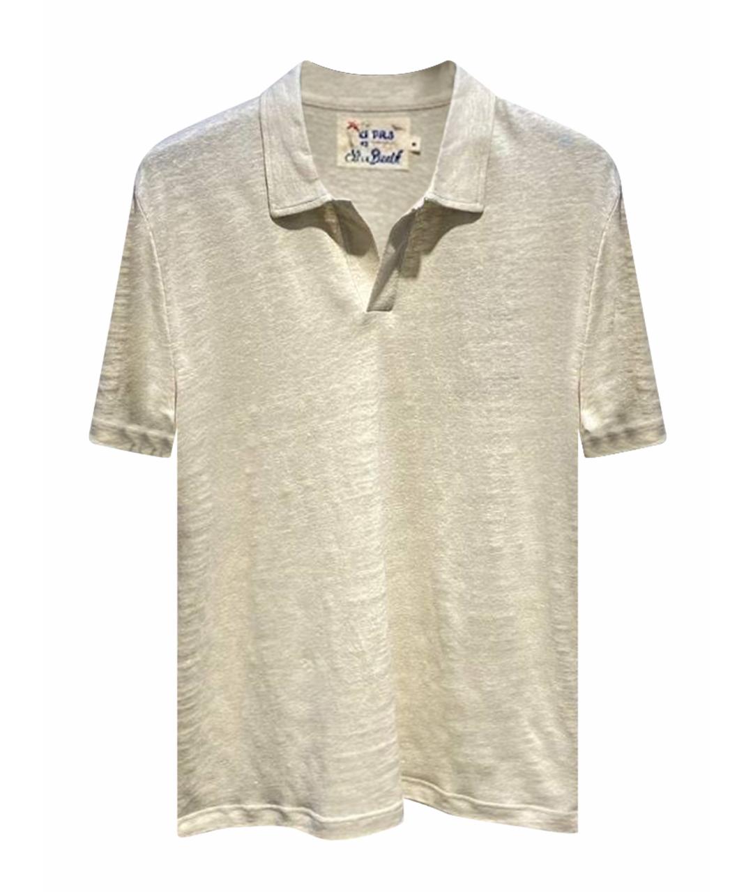 MC2 SAINT BARTH Бежевое поло с коротким рукавом, фото 1