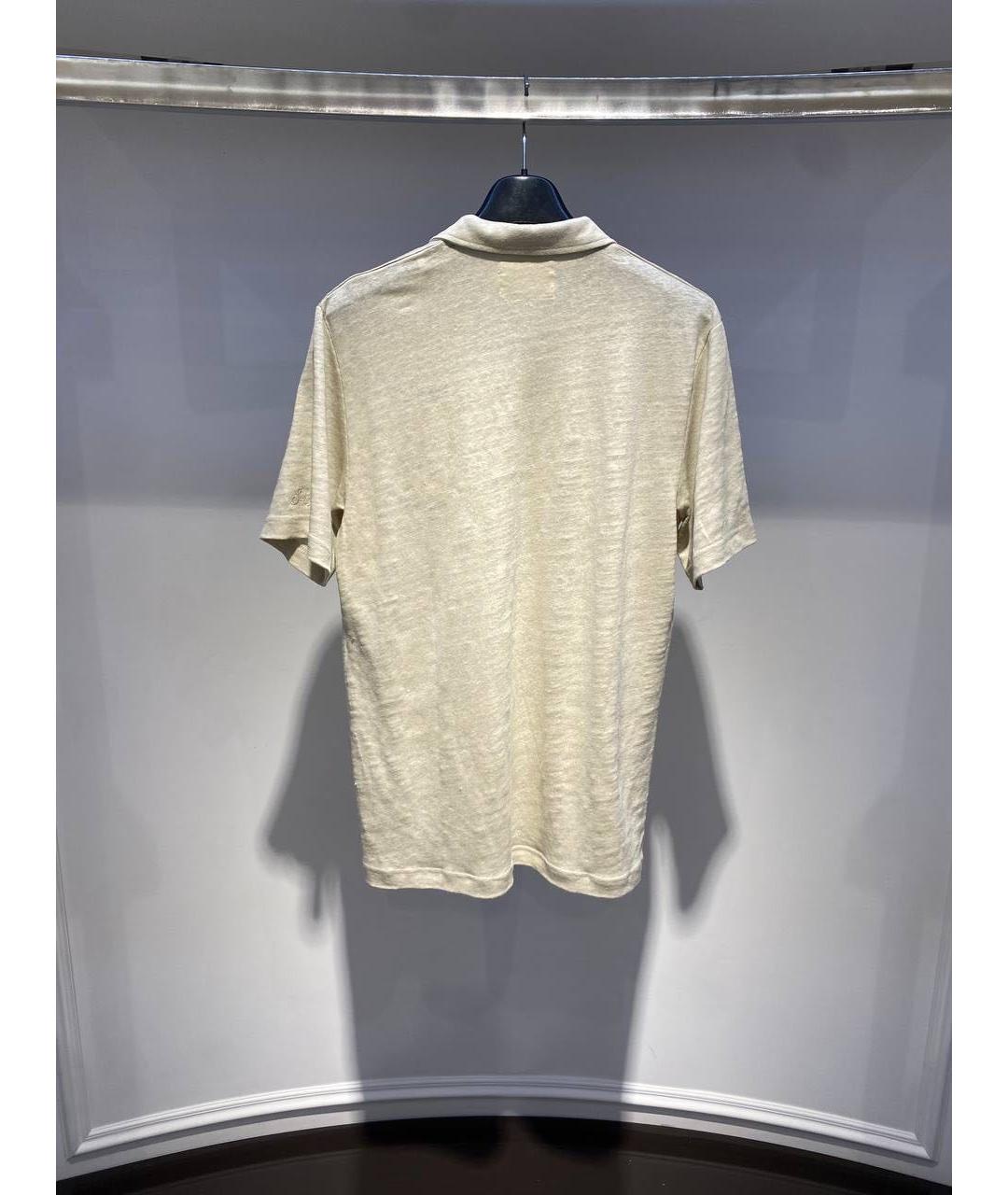 MC2 SAINT BARTH Бежевое поло с коротким рукавом, фото 2