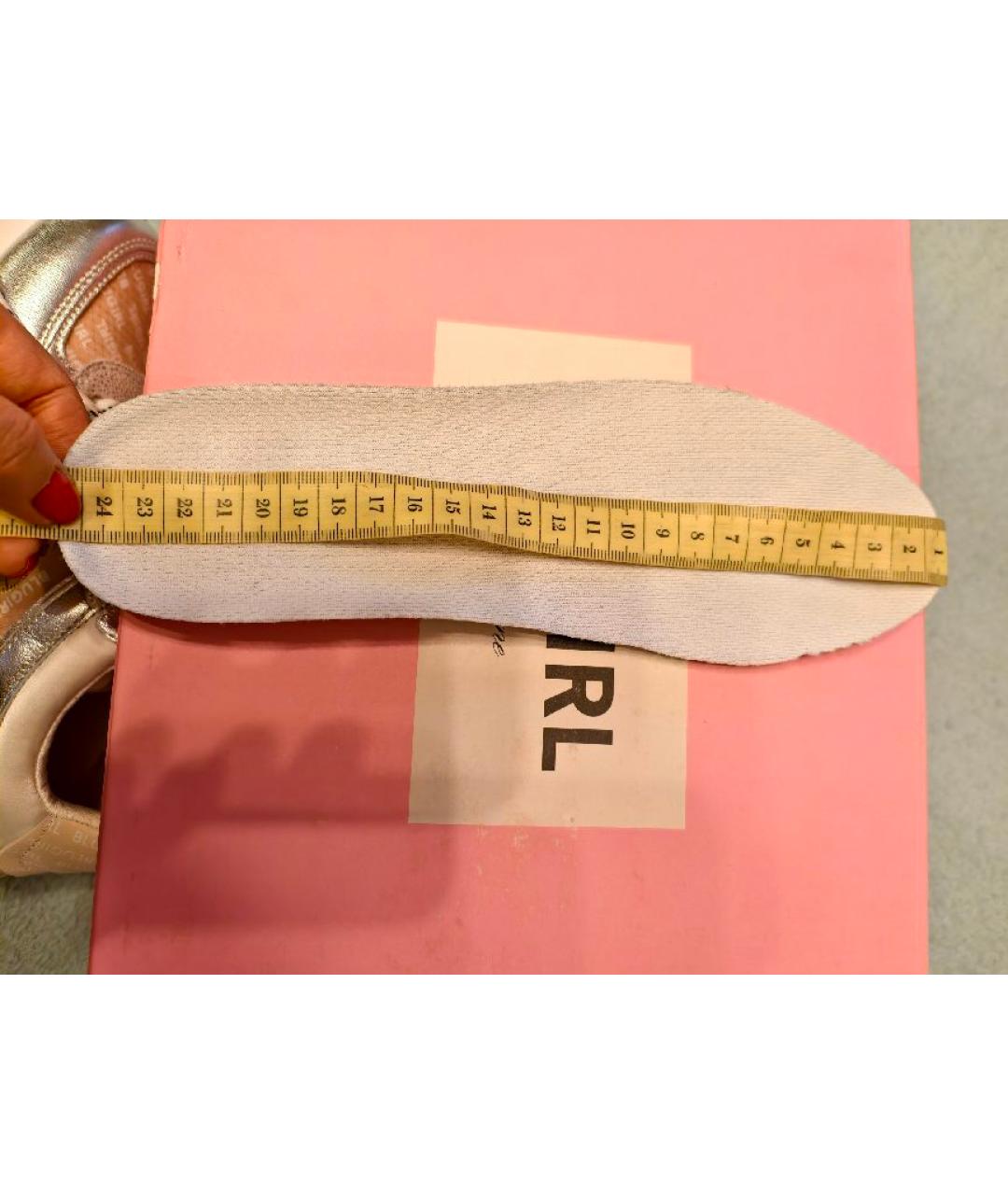 BLUGIRL Бежевые кожаные кроссовки, фото 6