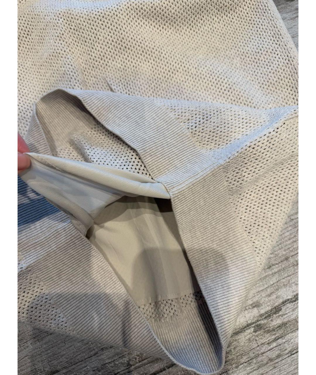 BRUNELLO CUCINELLI Бежевая хлопковая юбка миди, фото 5