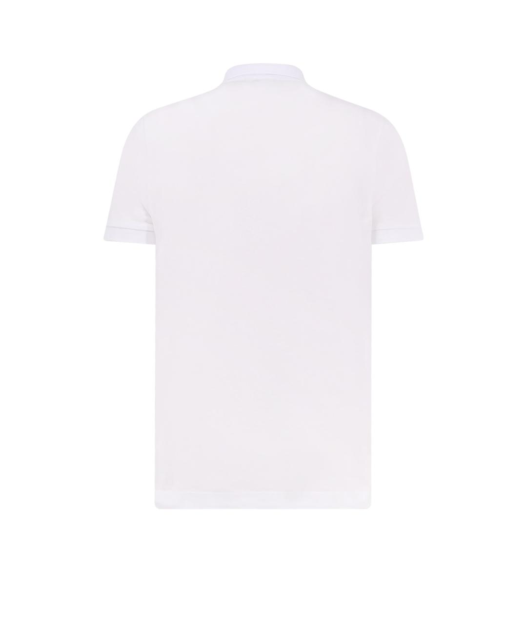 STONE ISLAND Белое хлопковое поло с коротким рукавом, фото 2