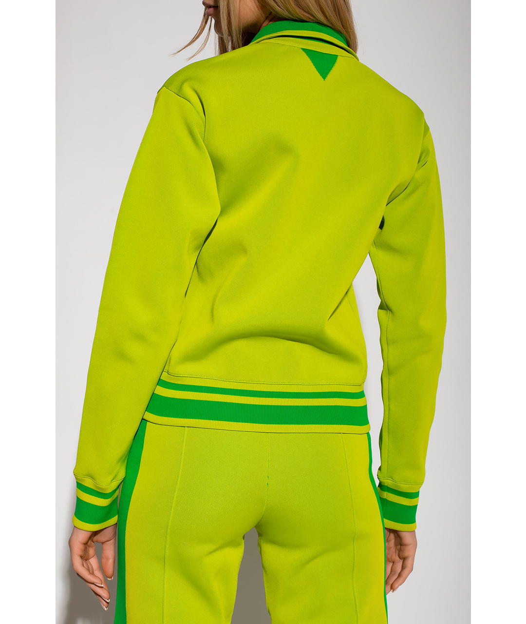 BOTTEGA VENETA Зеленая полиамидовая спортивная куртка, фото 3