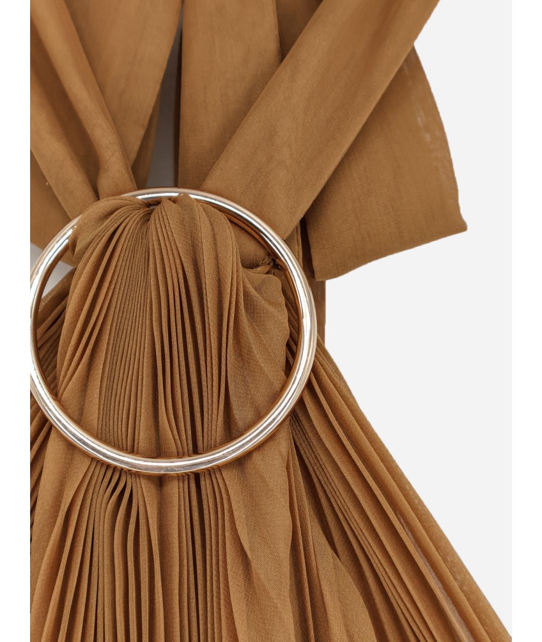 MAX MARA Коричневая полиэстеровая майка, фото 3