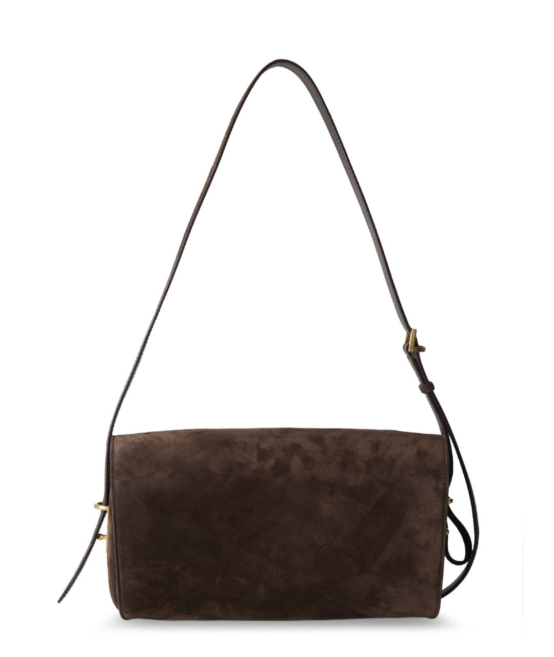 BALENCIAGA Коричневая замшевая сумка через плечо, фото 2
