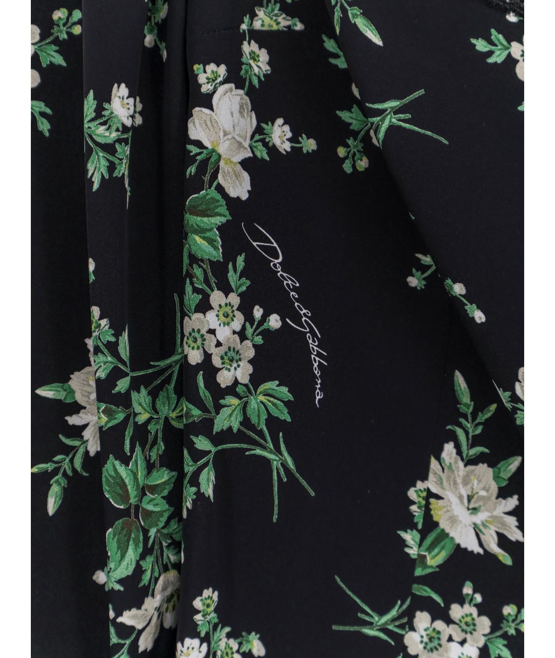 DOLCE&GABBANA Черная шелковая блузы, фото 3