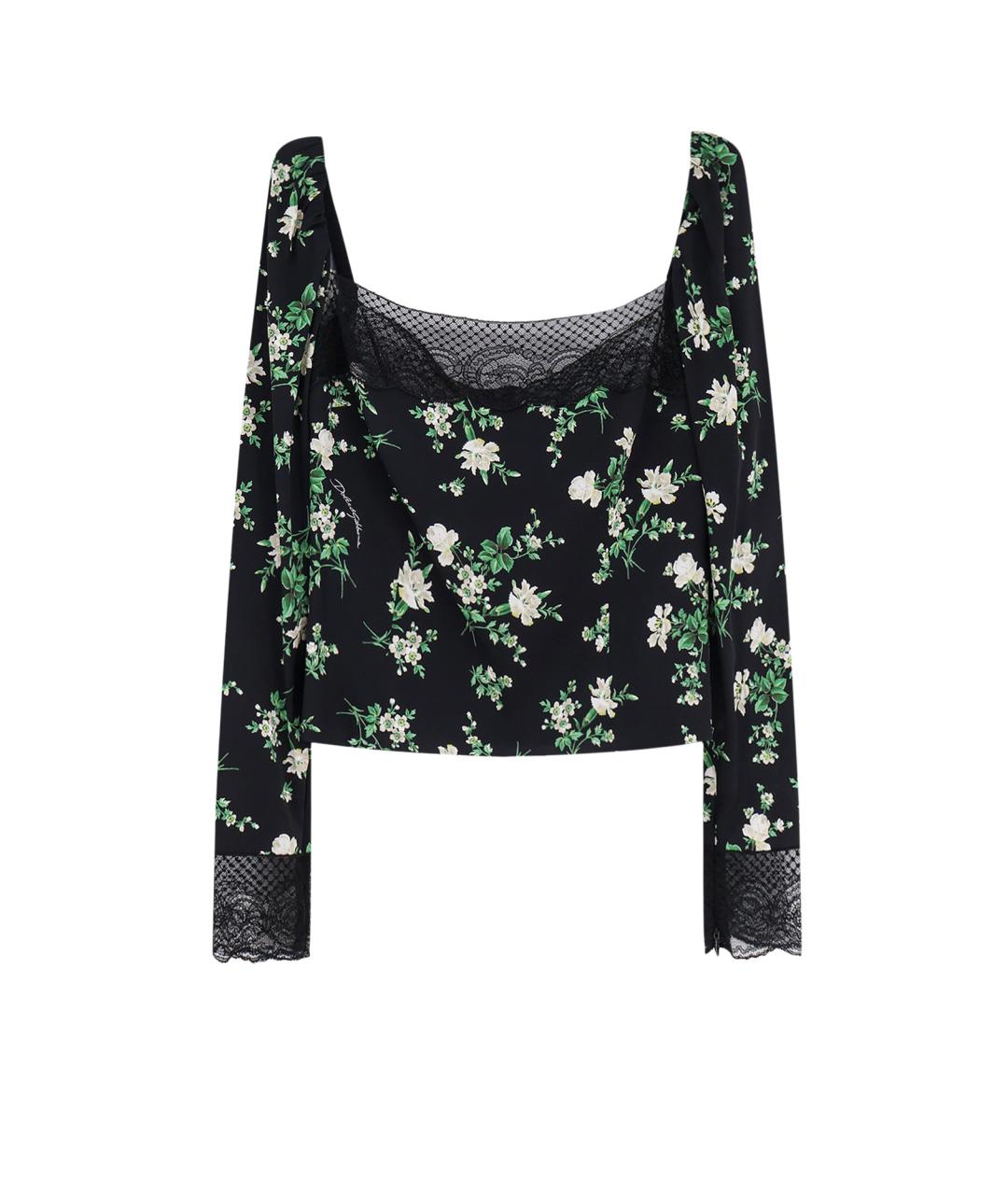 DOLCE&GABBANA Черная шелковая блузы, фото 1