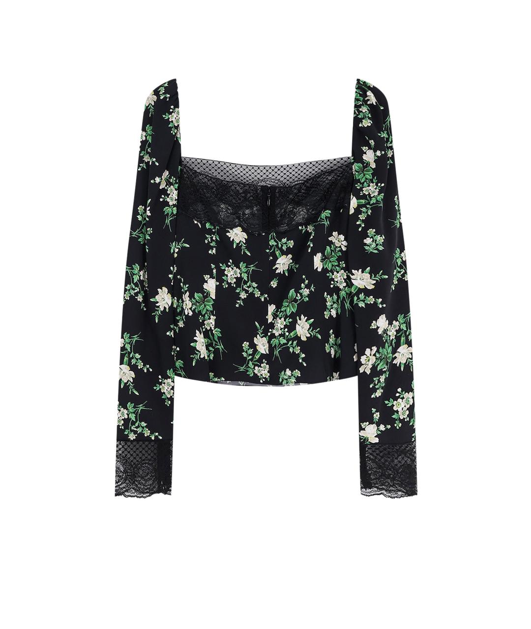 DOLCE&GABBANA Черная шелковая блузы, фото 2