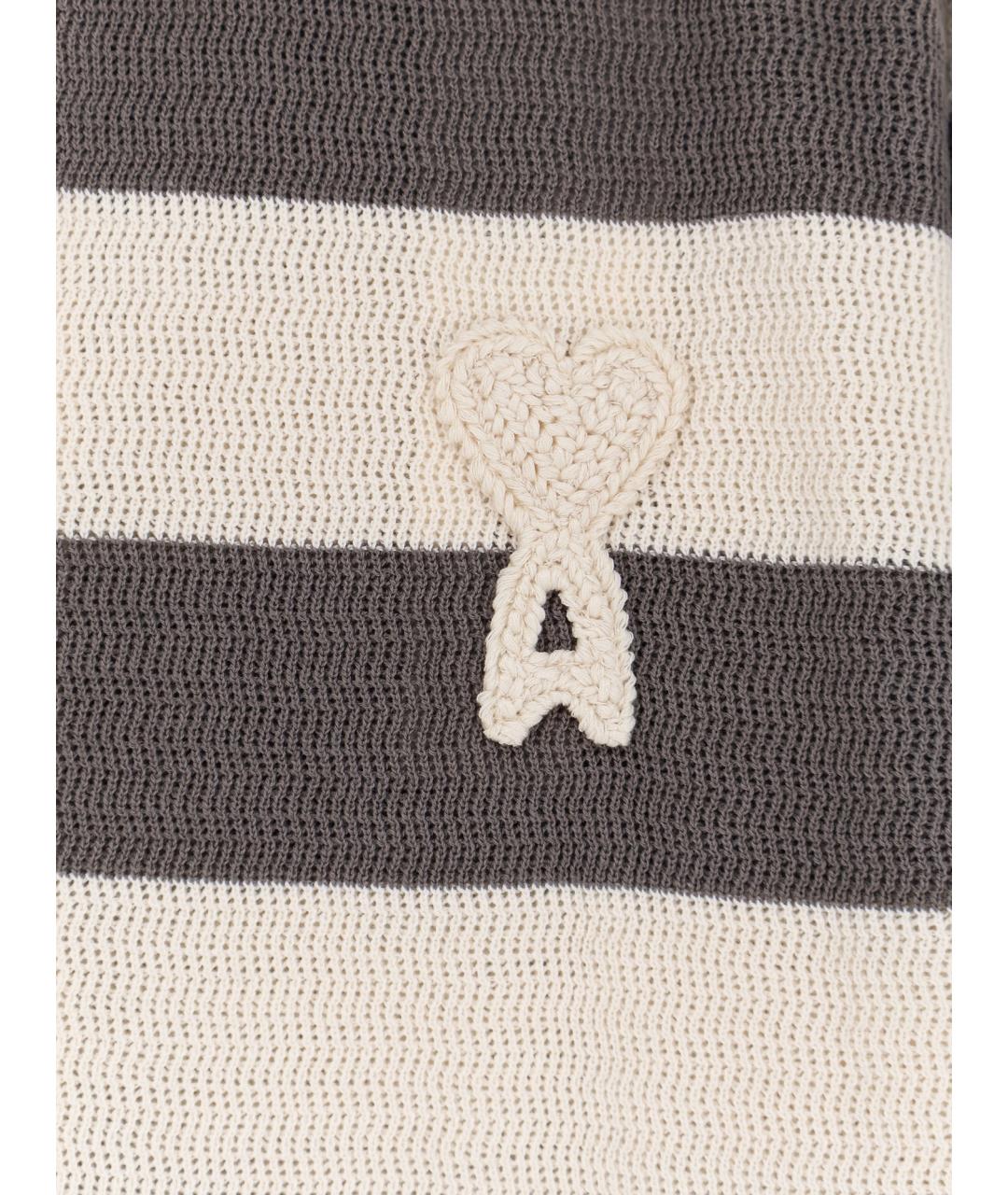 Ami Paris Бежевый хлопковый кардиган, фото 3