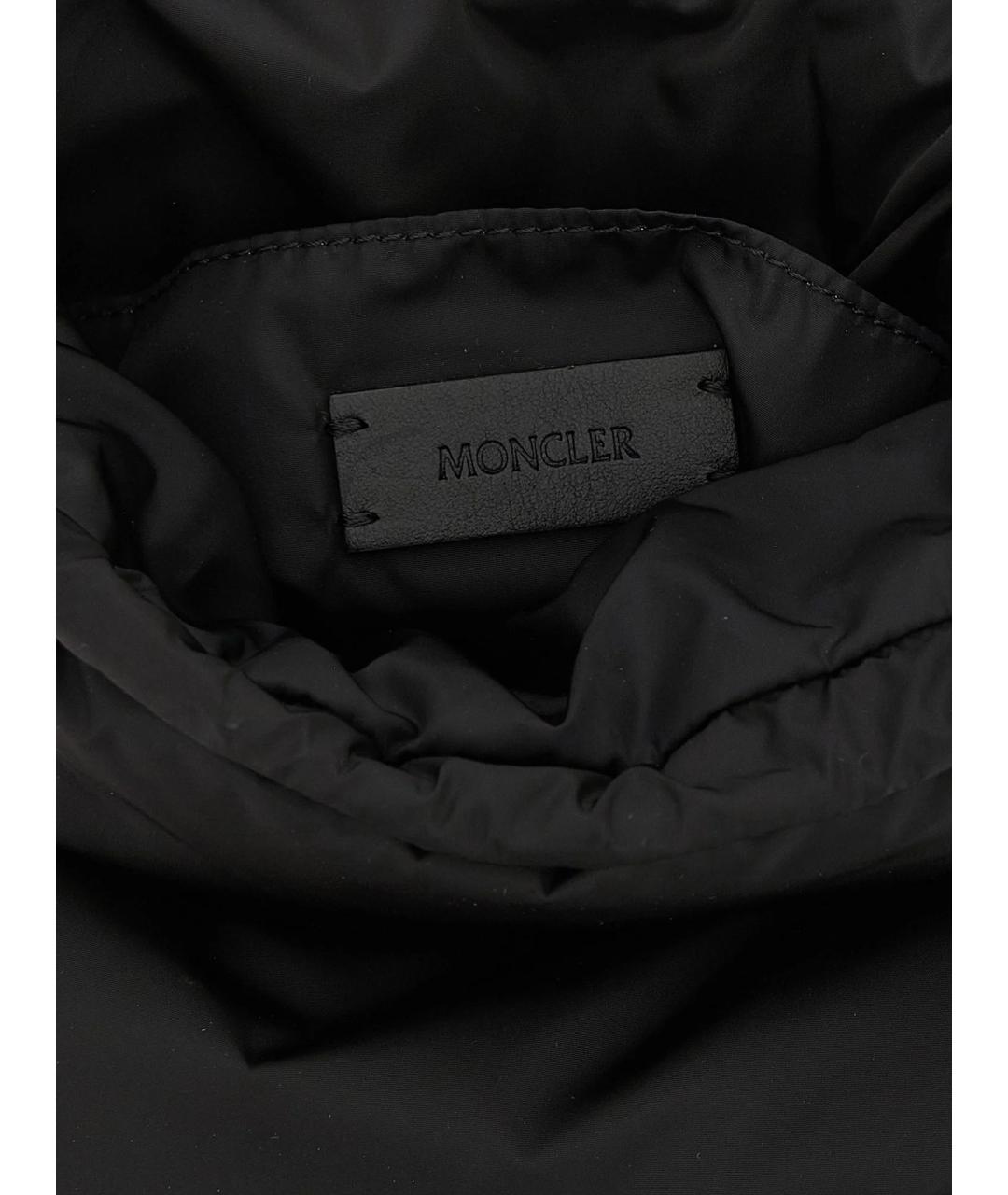 MONCLER Черная синтетическая сумка через плечо, фото 4