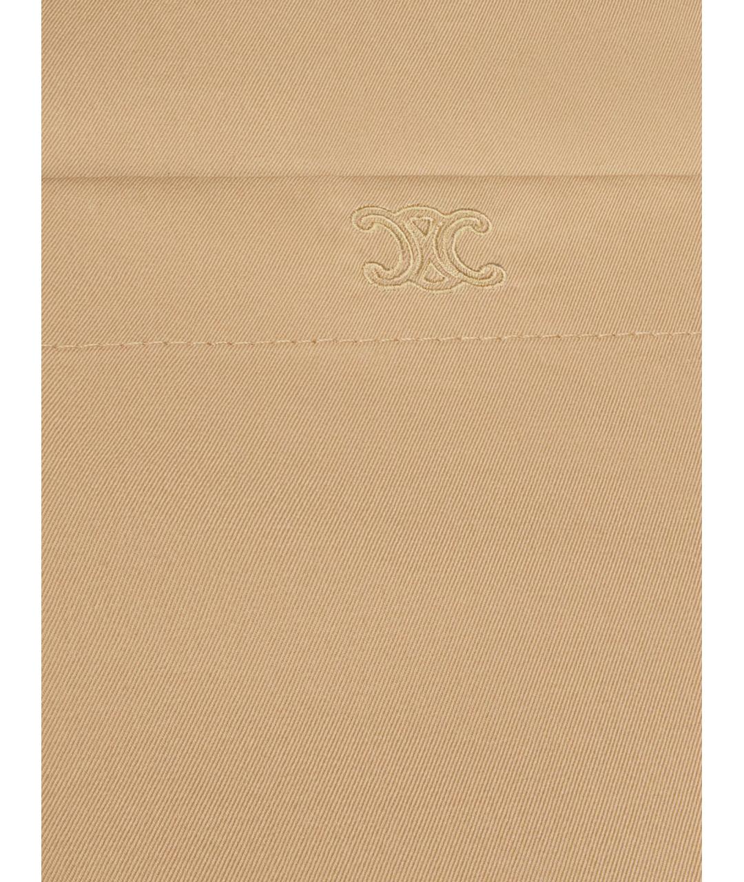 CELINE Бежевое хлопковое повседневное платье, фото 3