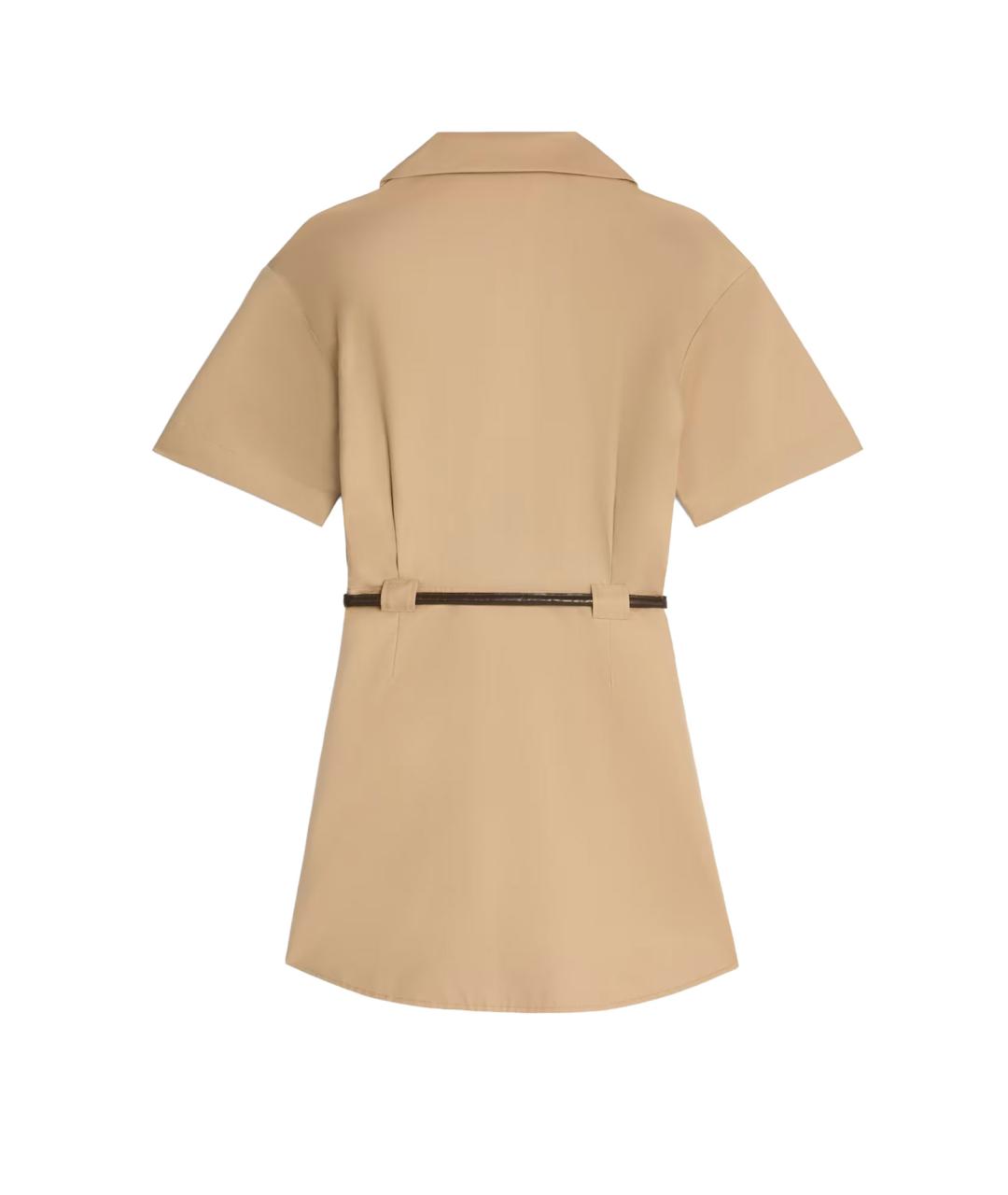 CELINE Бежевое хлопковое повседневное платье, фото 2