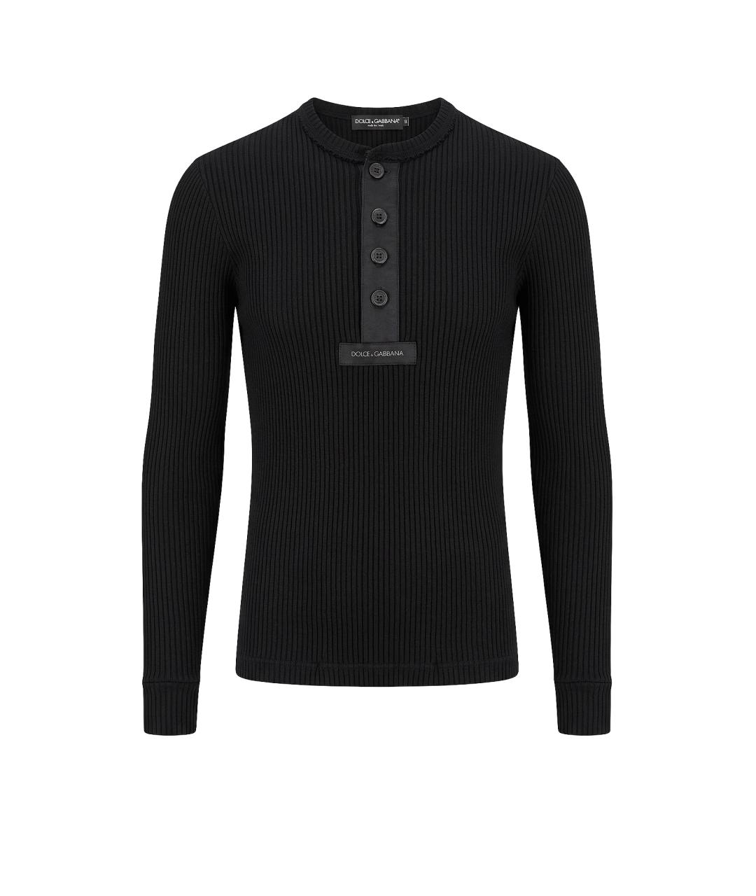 DOLCE&GABBANA Черный хлопковый джемпер / свитер, фото 1
