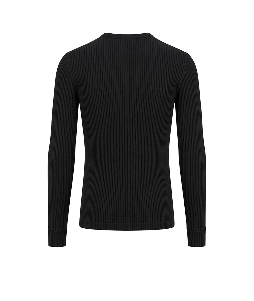 DOLCE&GABBANA Черный хлопковый джемпер / свитер, фото 2