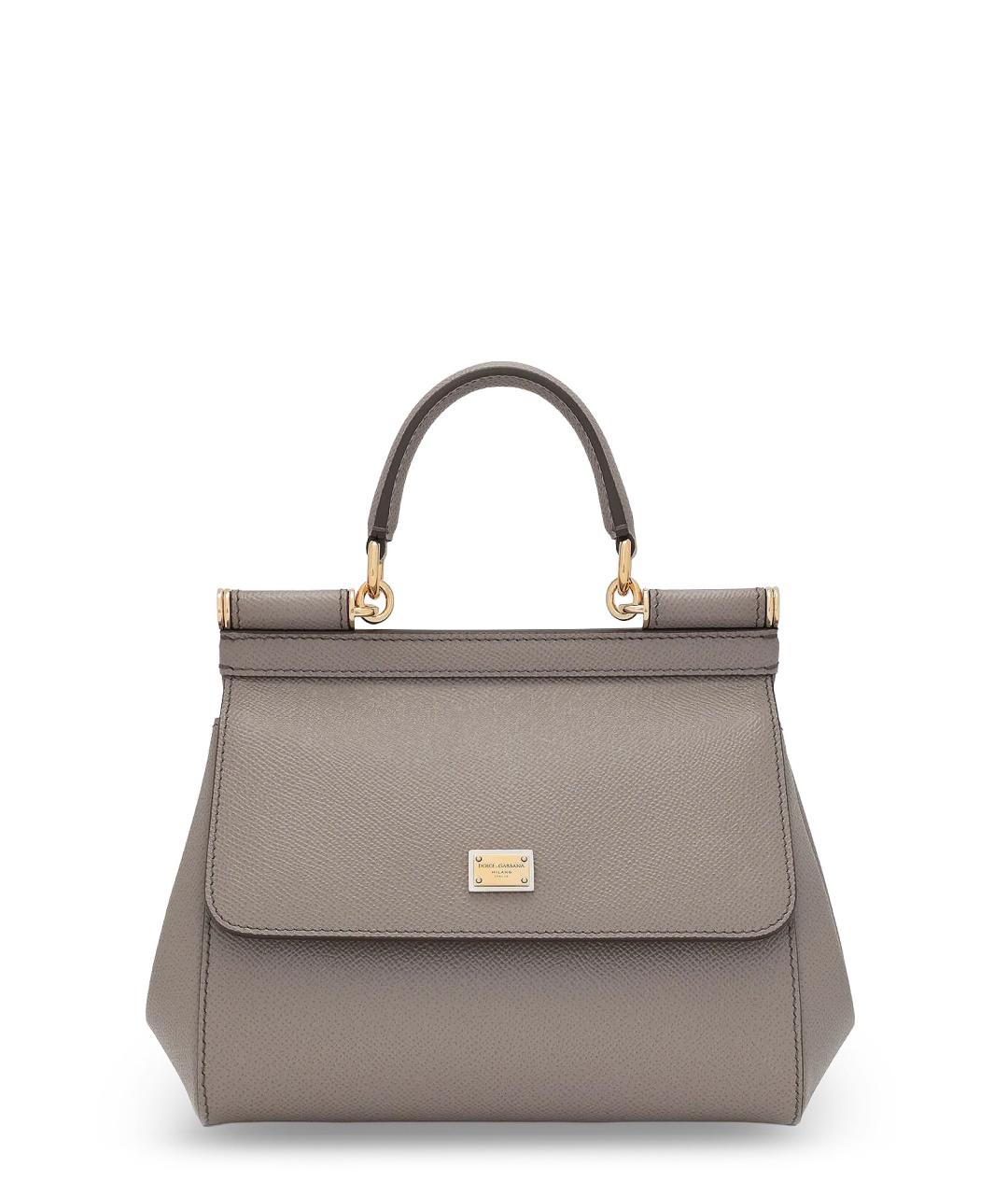 DOLCE&GABBANA Бежевая кожаная сумка тоут, фото 1