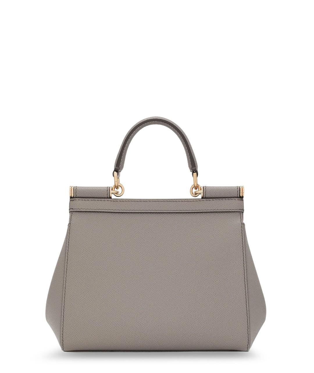 DOLCE&GABBANA Бежевая кожаная сумка тоут, фото 2