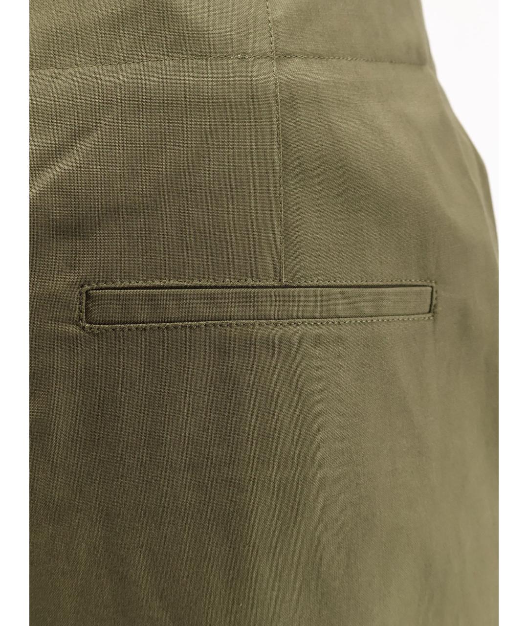 SOEUR Хаки хлопковые прямые брюки, фото 3