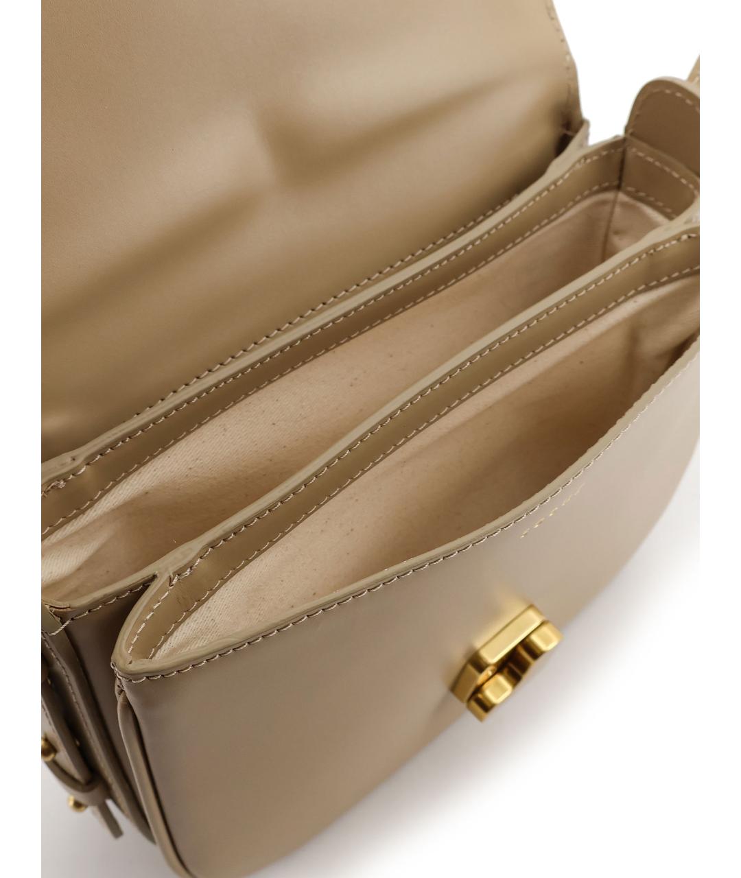 SOEUR Бежевая кожаная сумка через плечо, фото 4