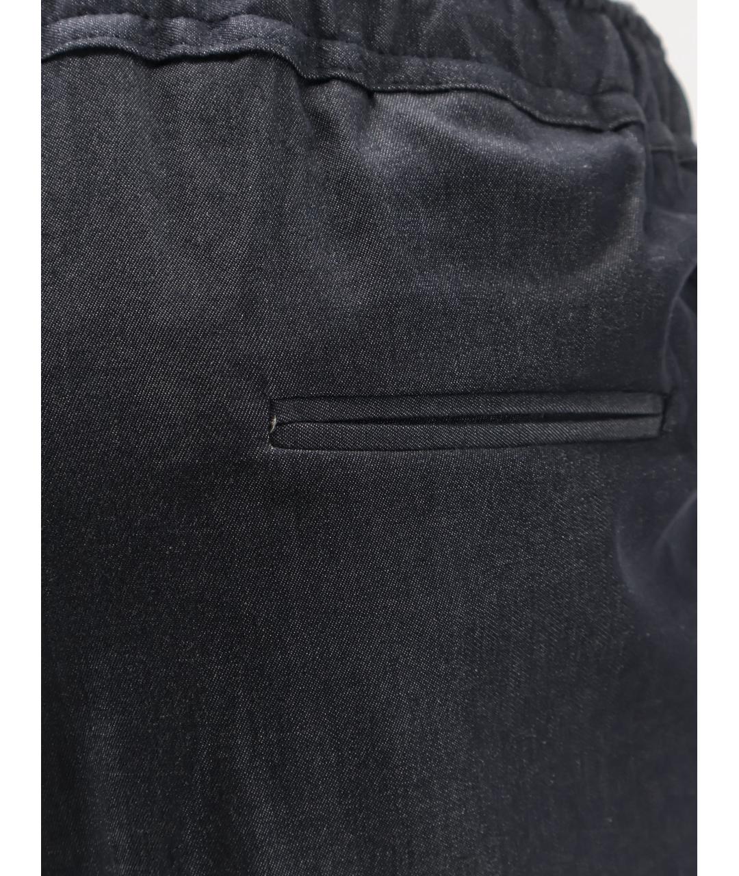 KITON Черные хлопковые повседневные брюки, фото 3