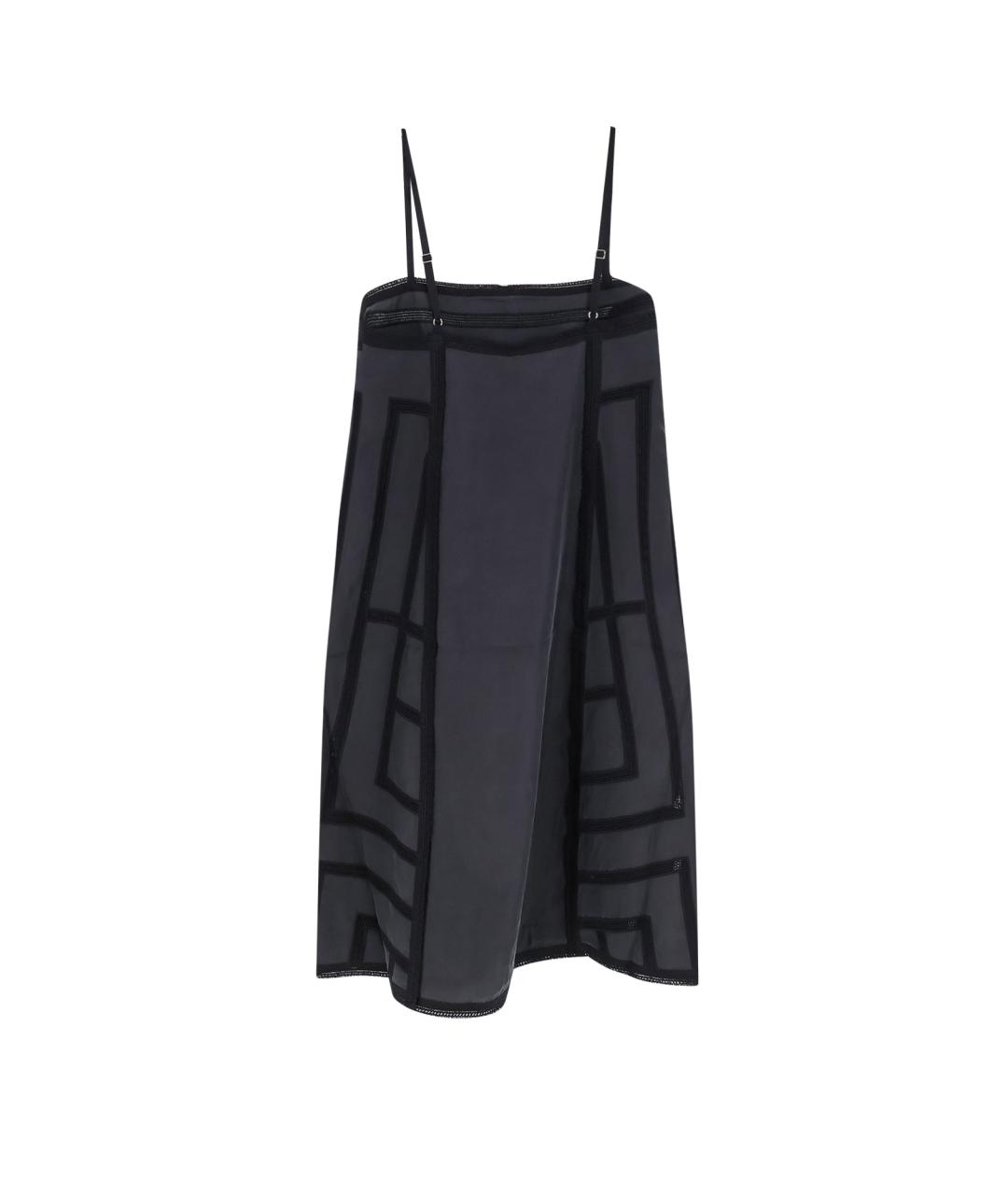 TOTEME Черное шелковое повседневное платье, фото 2