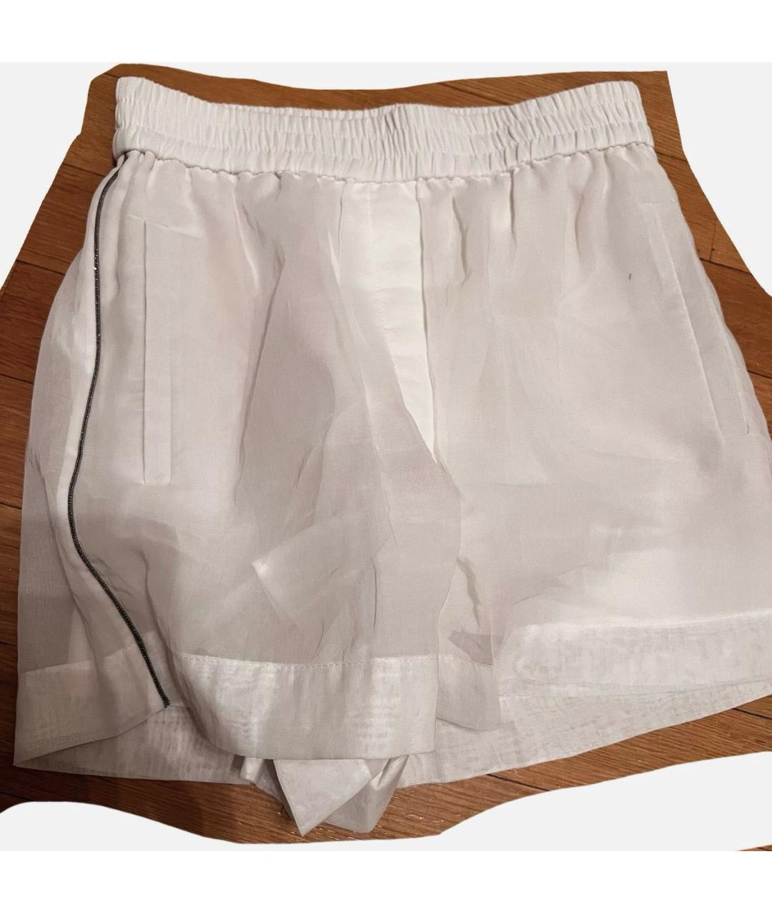 BRUNELLO CUCINELLI Белые хлопковые шорты, фото 7