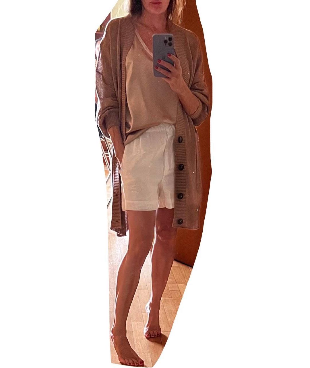 BRUNELLO CUCINELLI Белые хлопковые шорты, фото 6