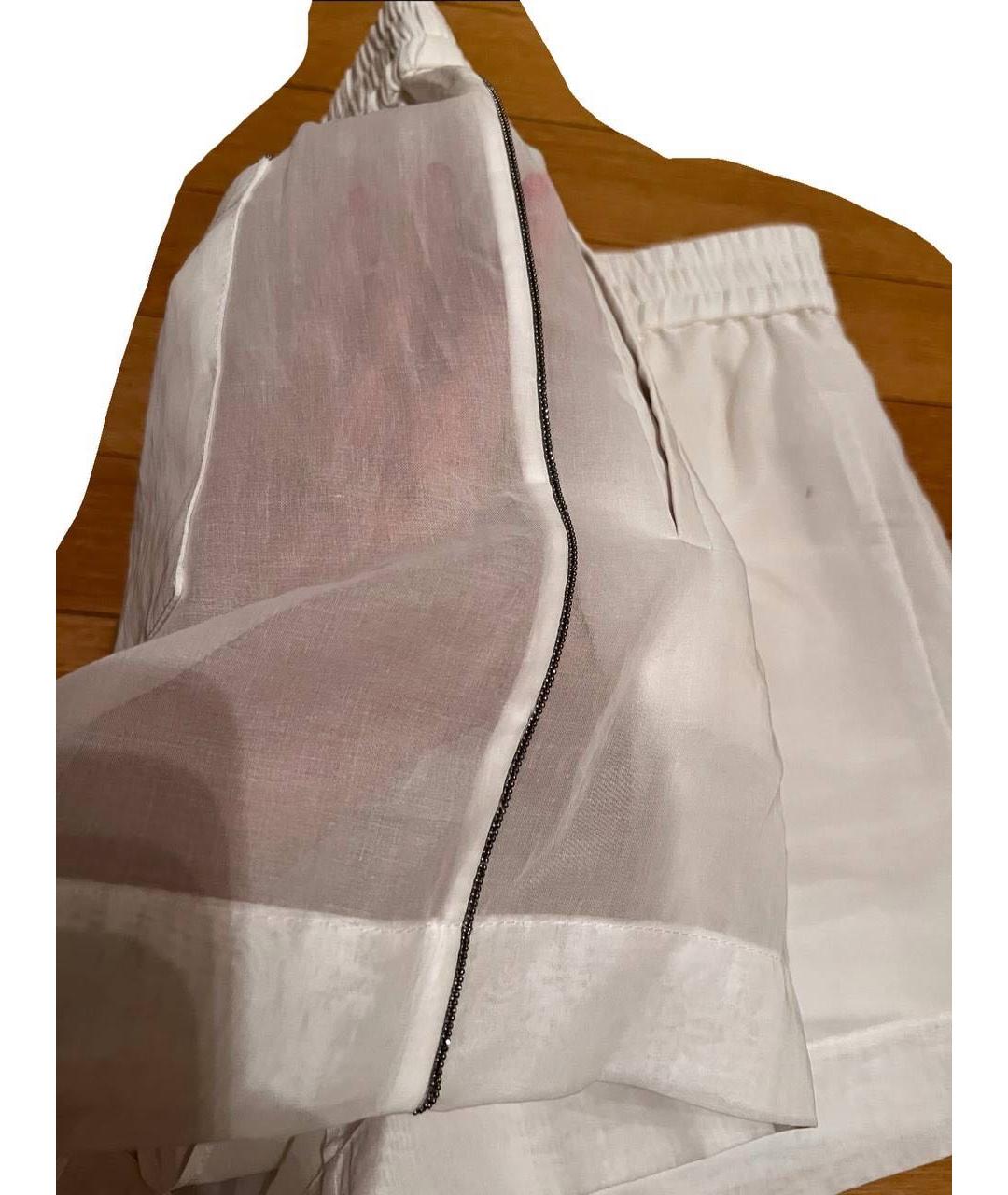 BRUNELLO CUCINELLI Белые хлопковые шорты, фото 2