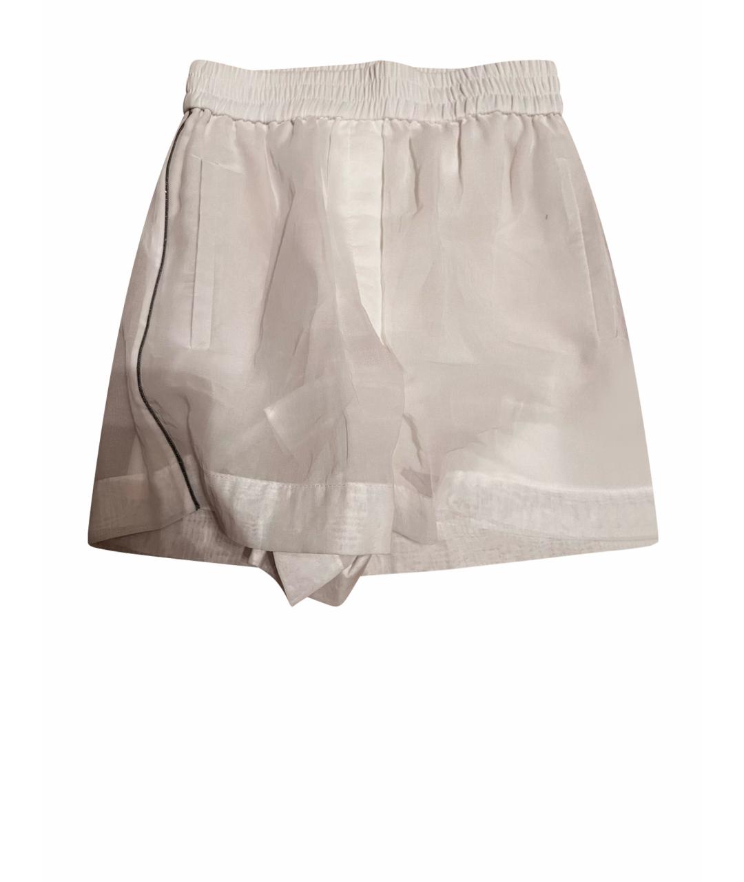 BRUNELLO CUCINELLI Белые хлопковые шорты, фото 1