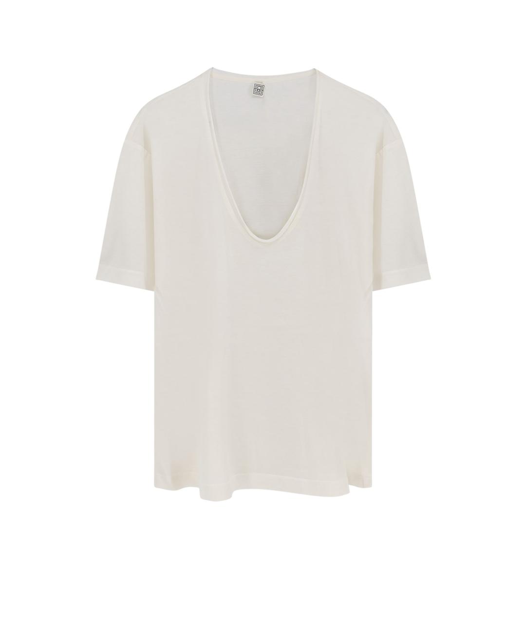 TOTEME Белая шелковая футболка, фото 4