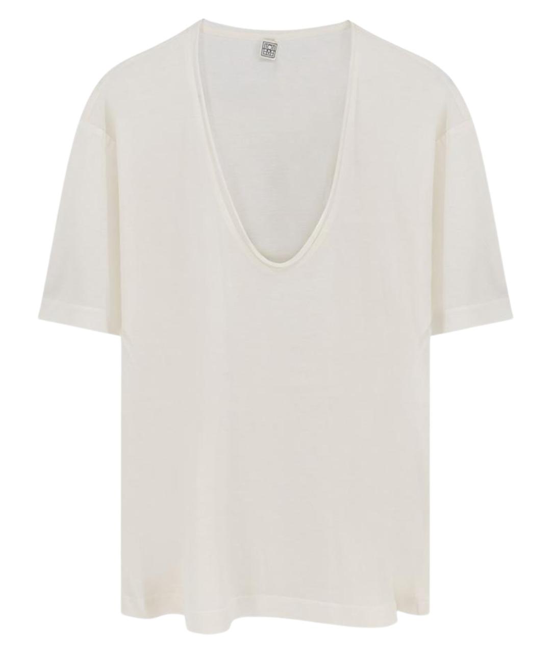 TOTEME Белая шелковая футболка, фото 1