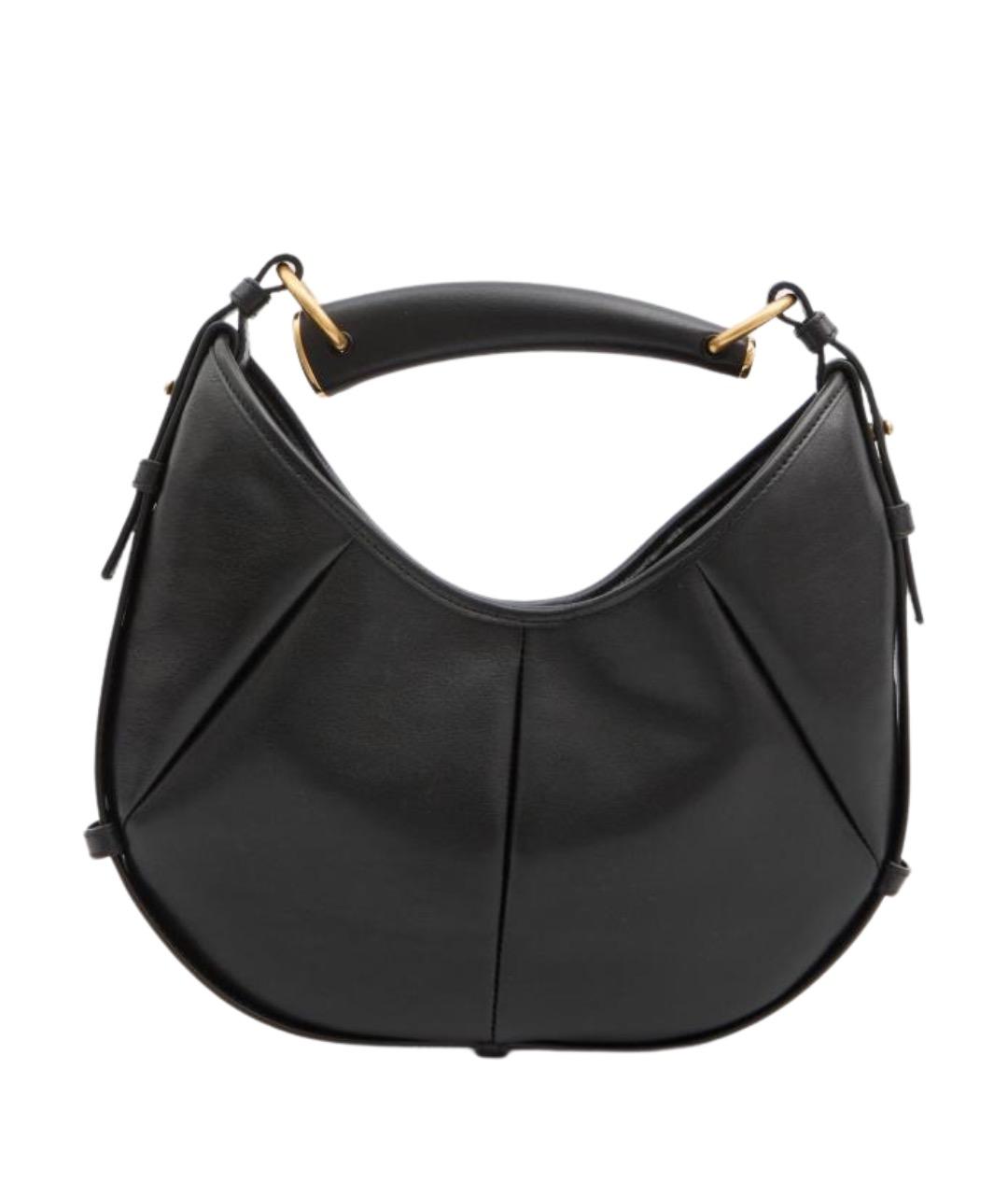 SAINT LAURENT Черная кожаная сумка с короткими ручками, фото 1