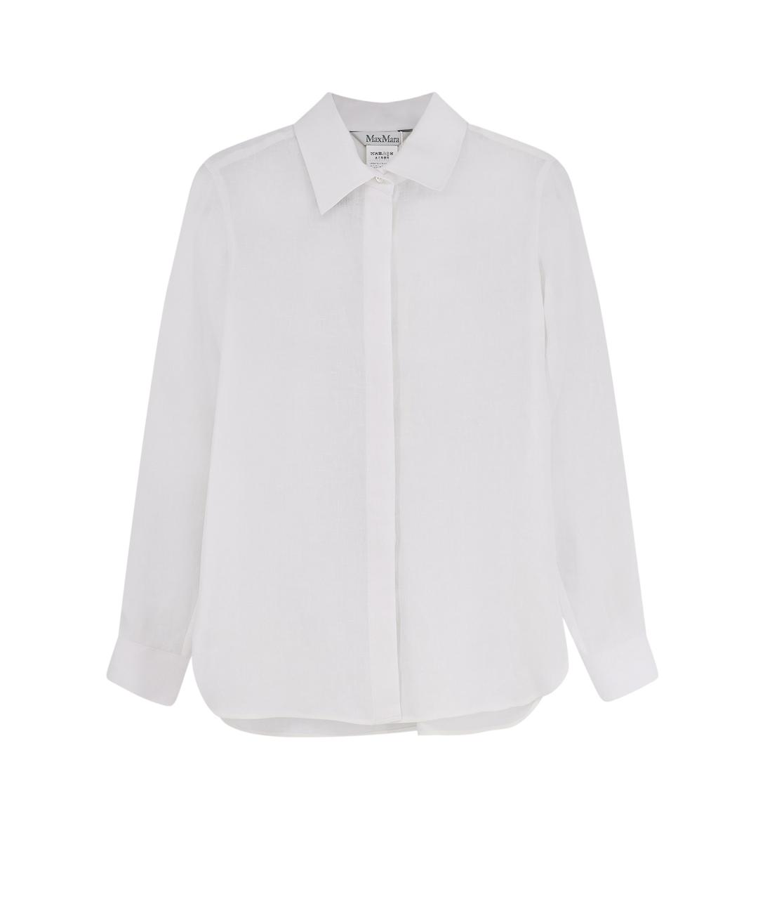 MAX MARA Белая хлопковая рубашка, фото 1