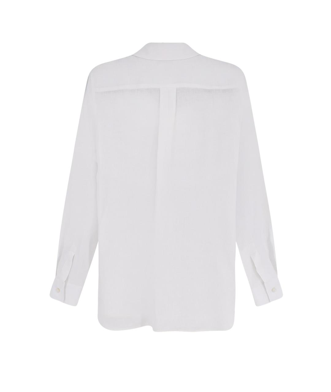 MAX MARA Белая хлопковая рубашка, фото 2