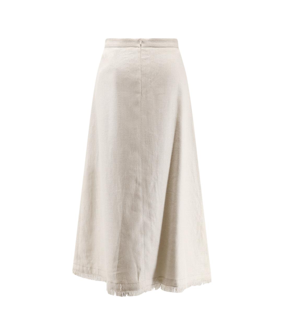 'S MAX MARA Бежевая юбка миди, фото 2