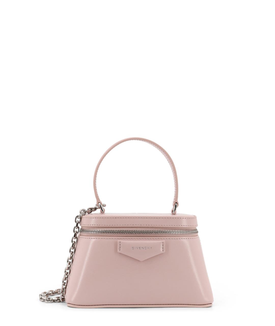 GIVENCHY Розовая кожаная сумка с короткими ручками, фото 1