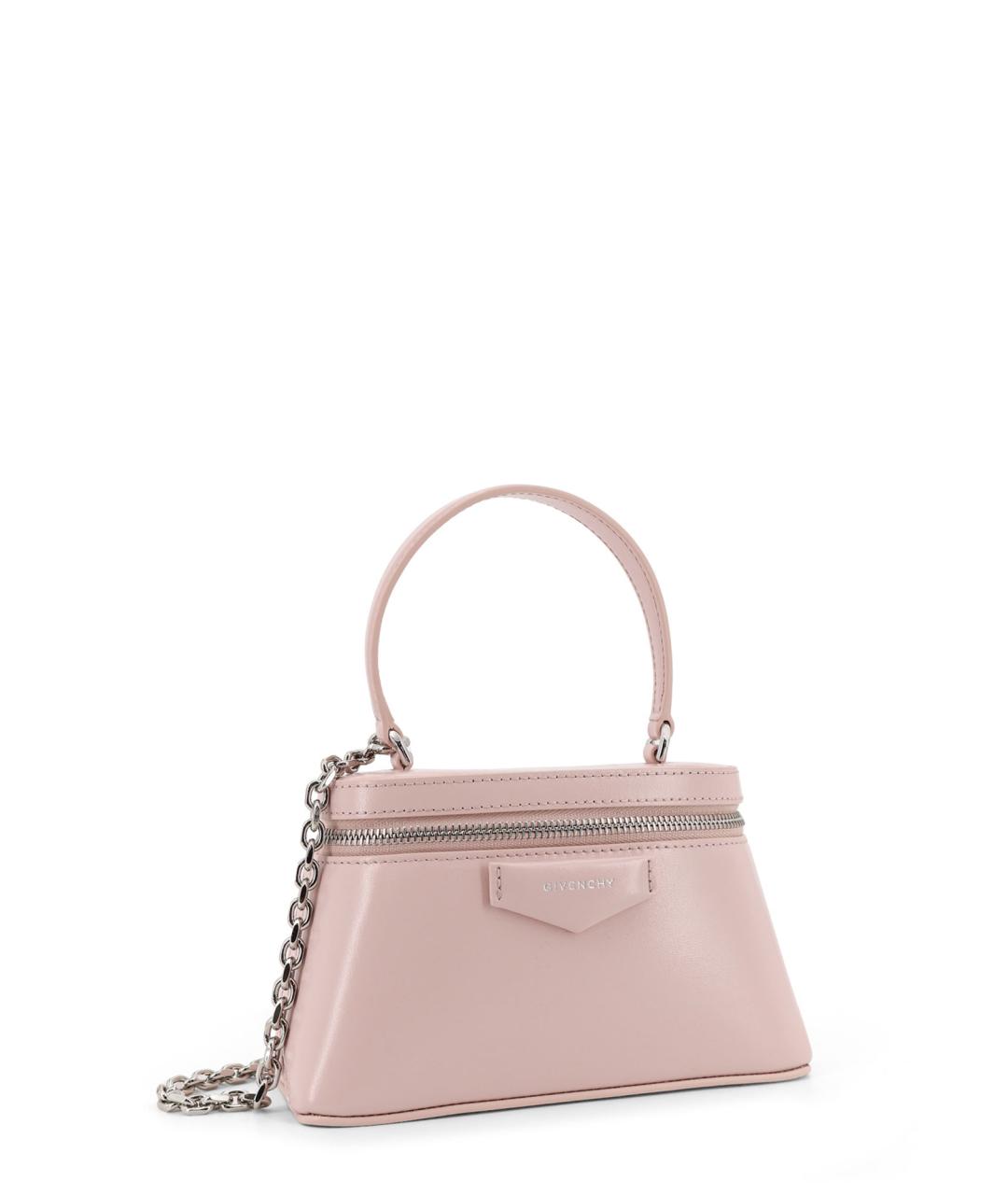 GIVENCHY Розовая кожаная сумка с короткими ручками, фото 3