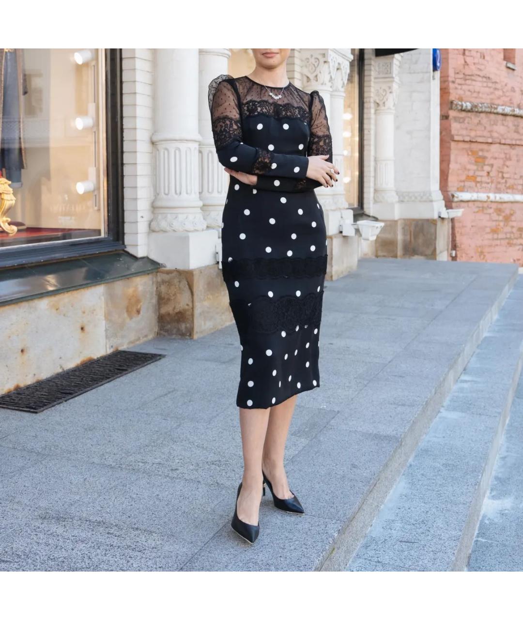 DOLCE&GABBANA Черное коктейльное платье, фото 6