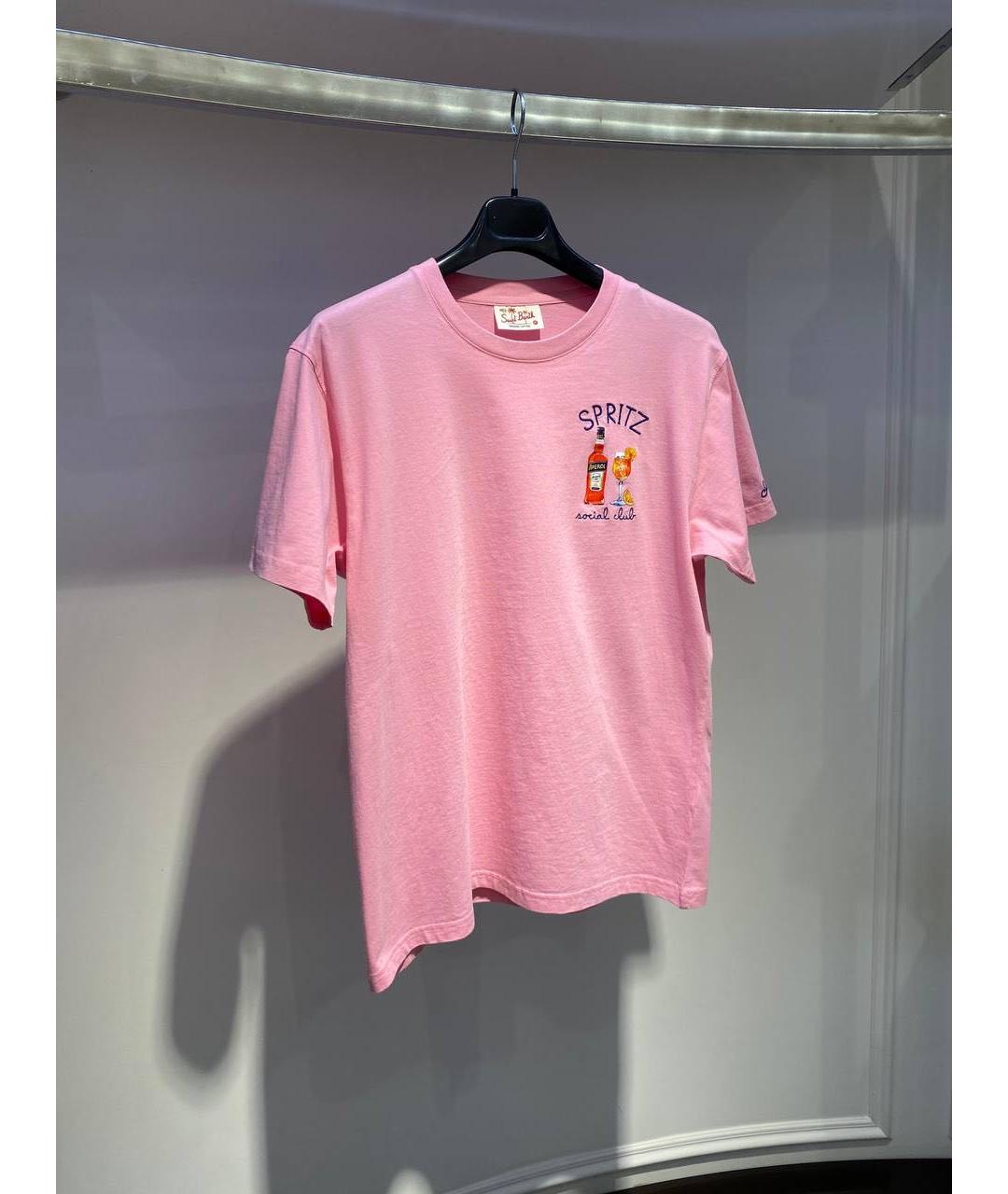 MC2 SAINT BARTH Розовая хлопковая футболка, фото 4
