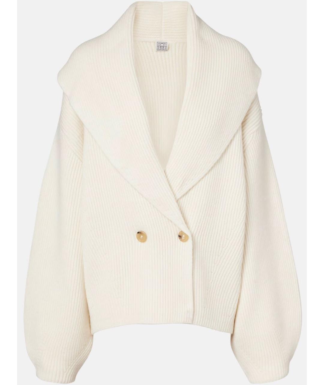 TOTEME Белый шерстяной кардиган, фото 7