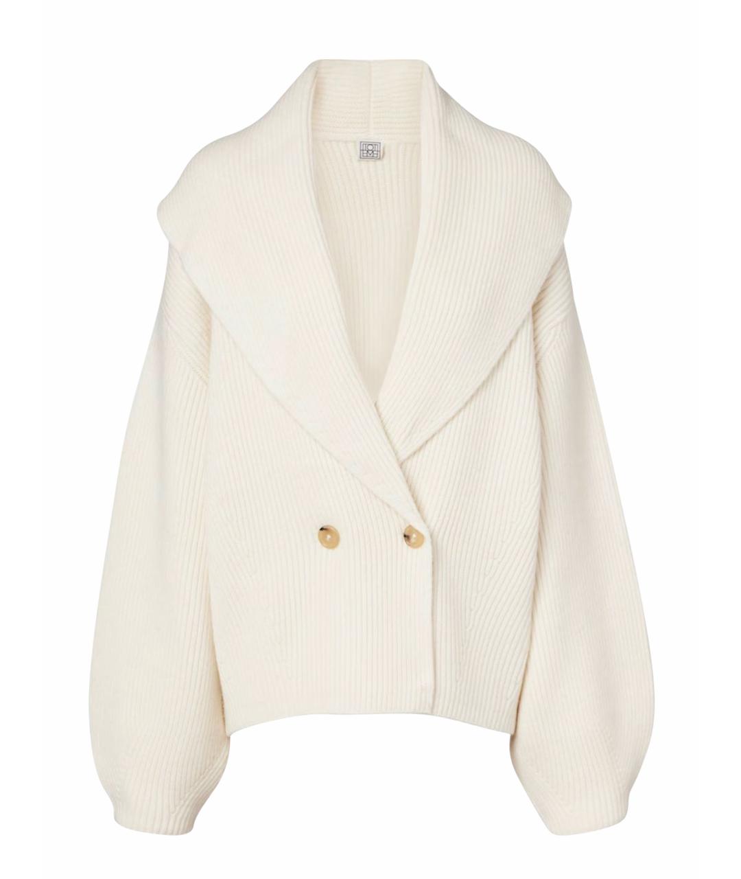 TOTEME Белый шерстяной кардиган, фото 1