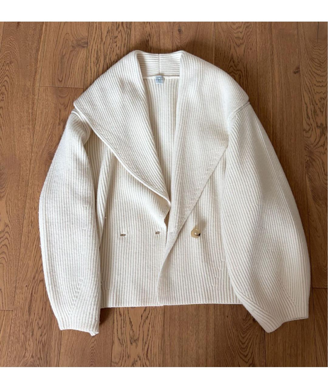 TOTEME Белый шерстяной кардиган, фото 9