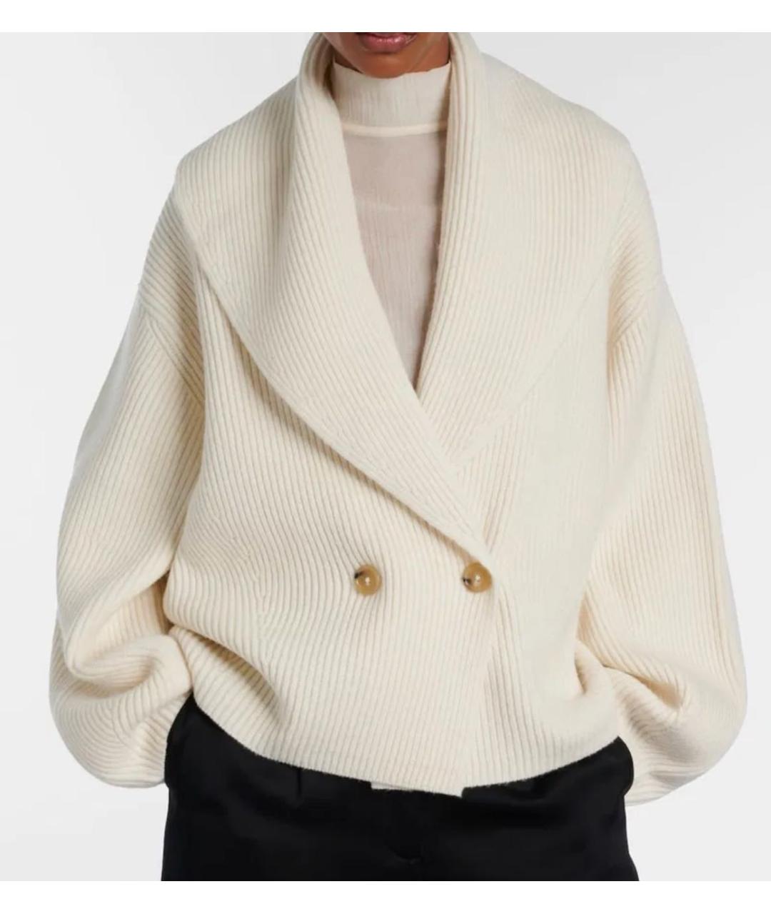 TOTEME Белый шерстяной кардиган, фото 8