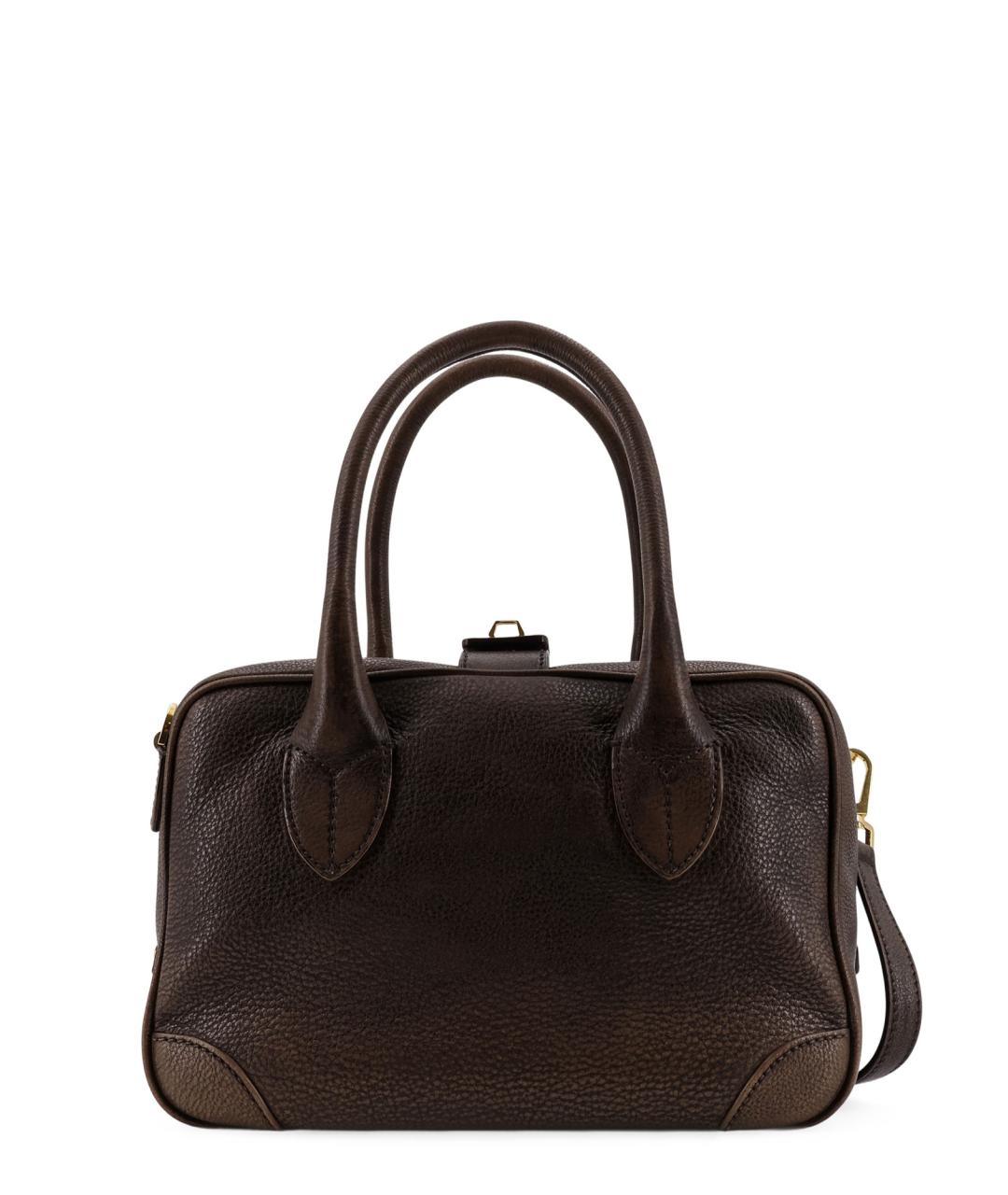 GOLDEN GOOSE DELUXE BRAND Коричневая кожаная сумка тоут, фото 2