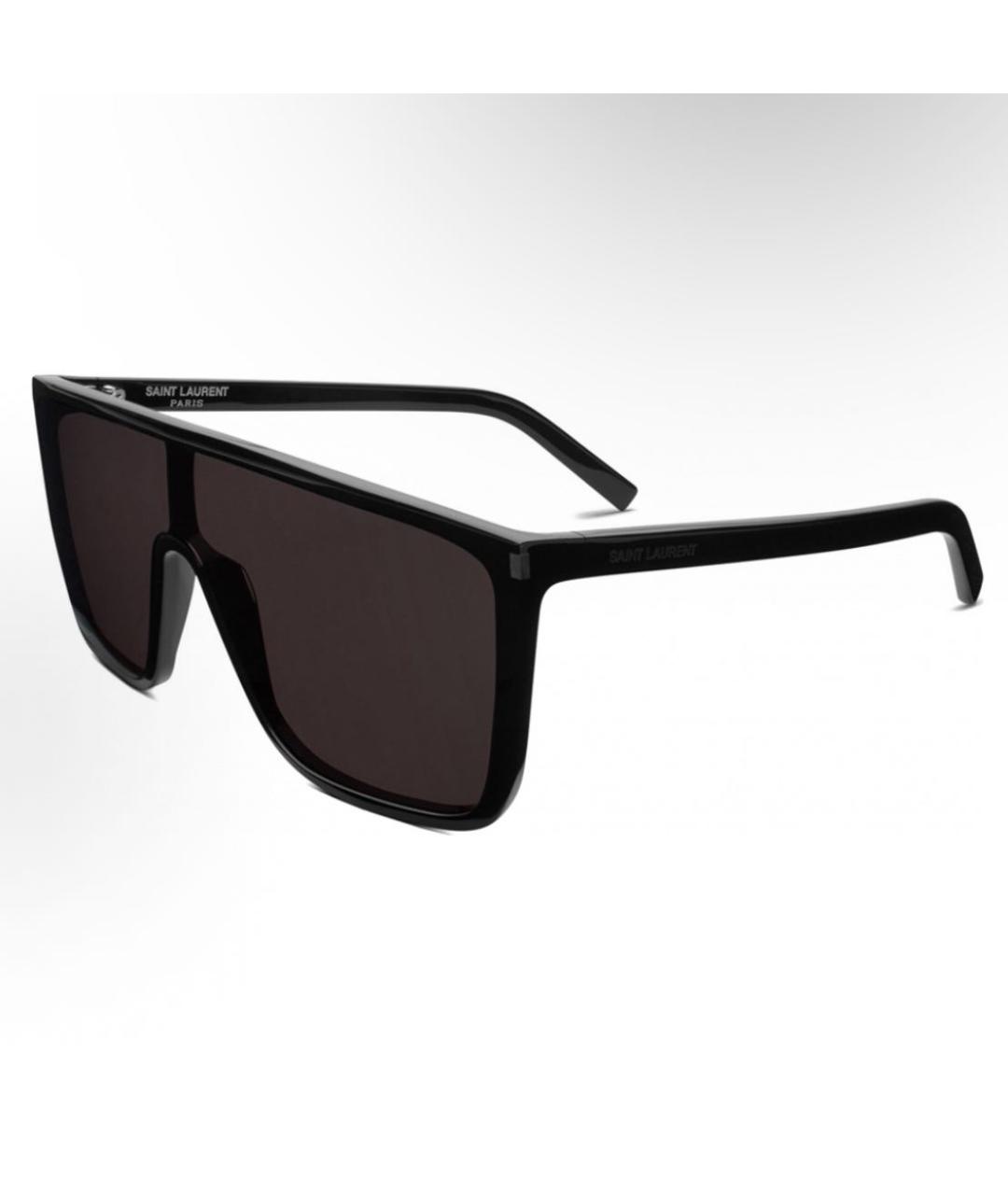 SAINT LAURENT Черные пластиковые солнцезащитные очки, фото 5