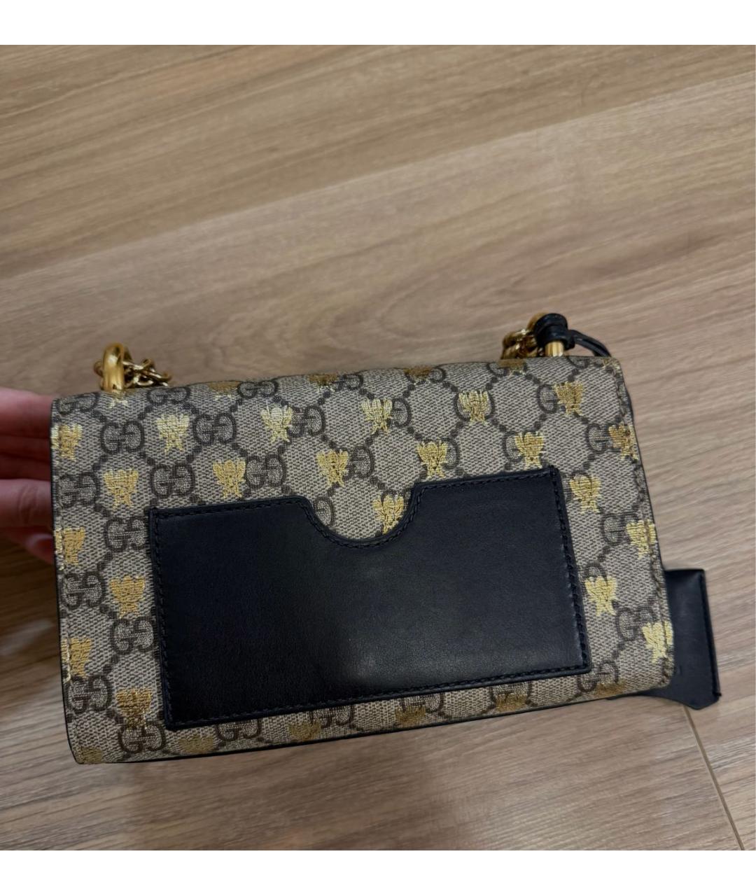 GUCCI Серая кожаная сумка через плечо, фото 3