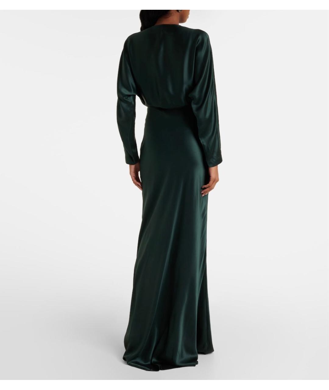SEA NYC Зеленые шелковое вечернее платье, фото 3