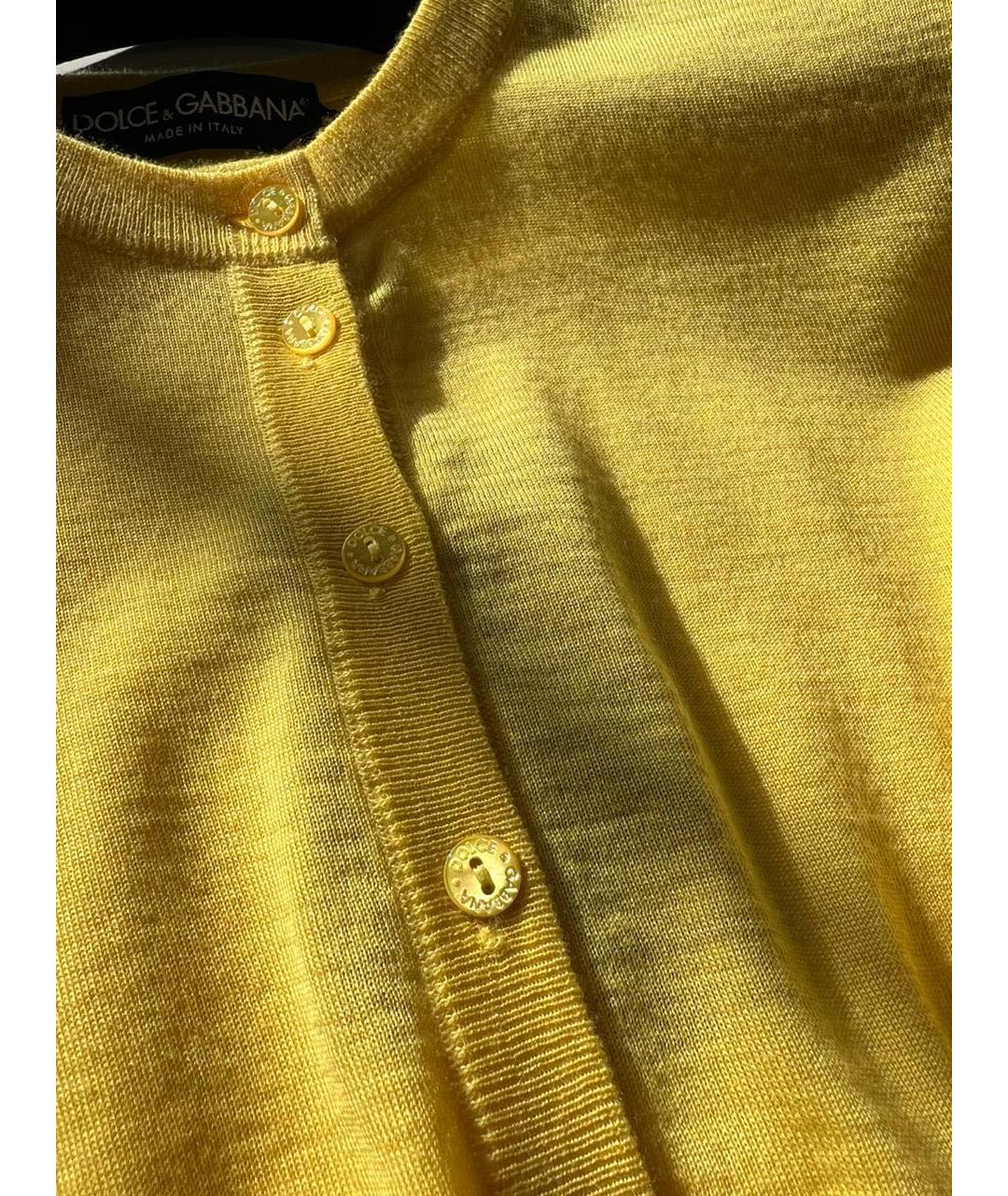 DOLCE&GABBANA Желтый кардиган, фото 7