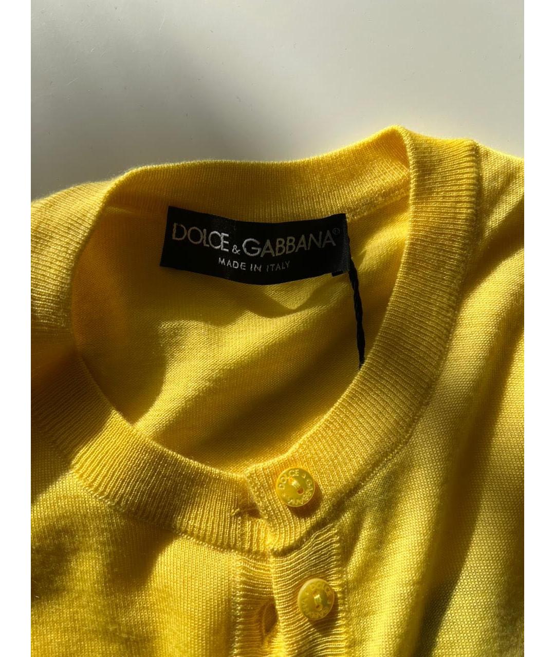 DOLCE&GABBANA Желтый кардиган, фото 3