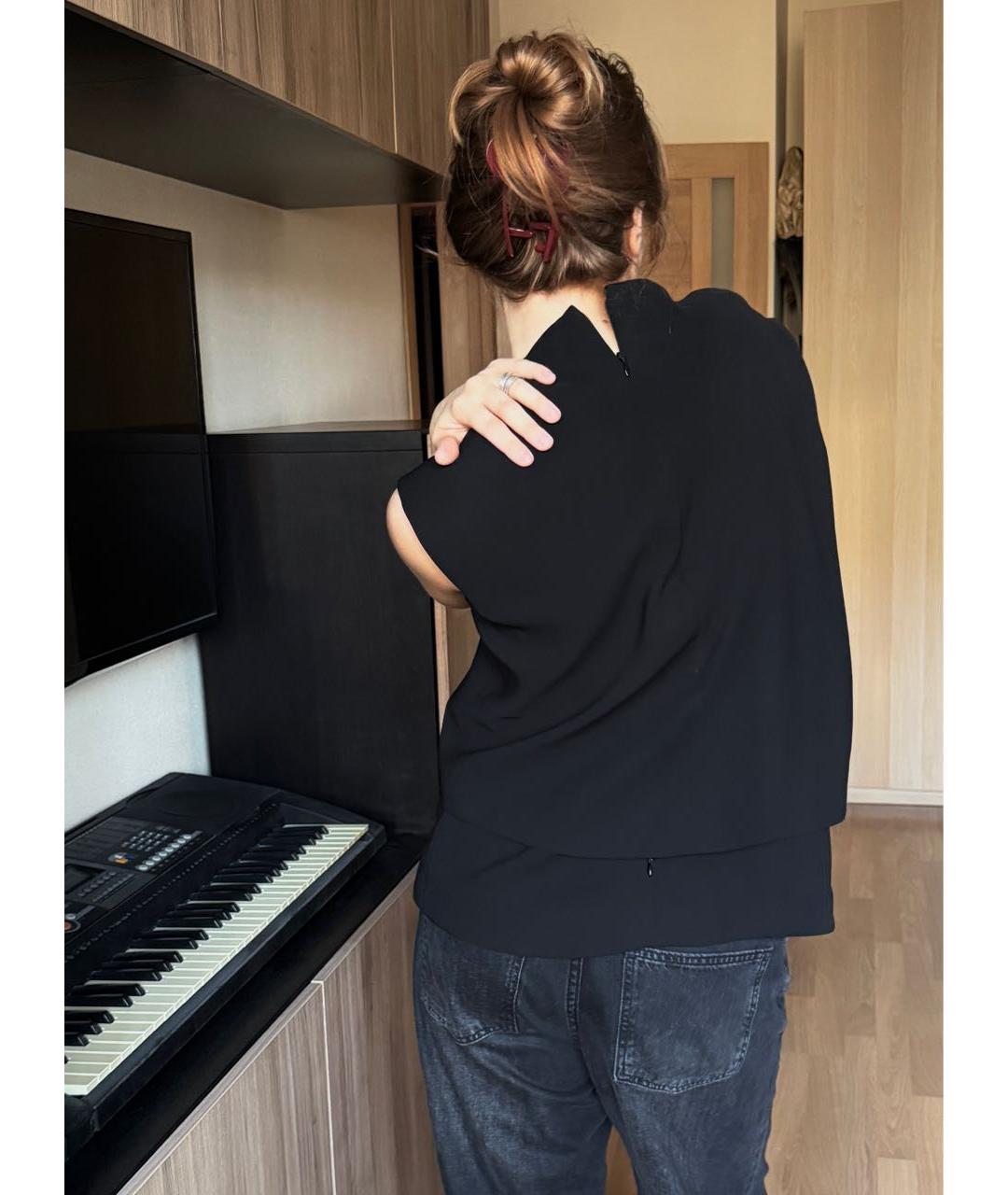 BALENCIAGA Черная полиэстеровая блузы, фото 6